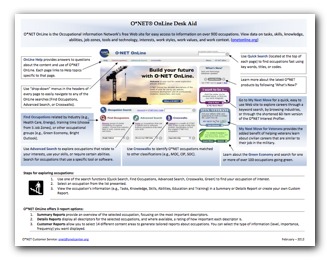 Click to download the Desk Aid Desk Aid screen shot